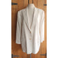 Vintage 1990s DKNY White Linen Pant Suit w/Drawstring Waist / M - L