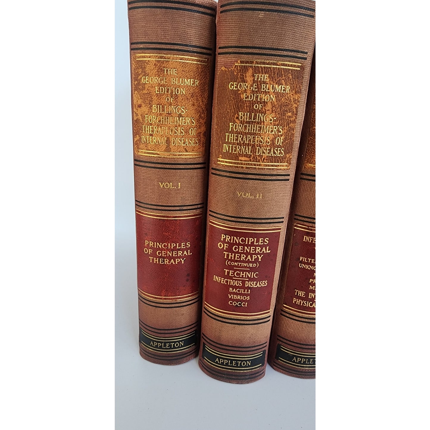 Antique Medical Books Complete Set George Blumer Billings-Forchheimer's Therapeusis of Internal Diseases 6 Volumes