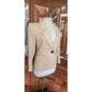 Vintage 80s YVES SAINT LAURENT Beige Blazer Single Button Jacket