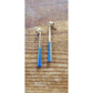 Vintage KBN 14K Gold Dangle Earrings w/Lapis Lazuli