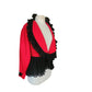 Vintage 1980s Jean Muir Jacket Red Black Ruffle Trim Evening Blazer