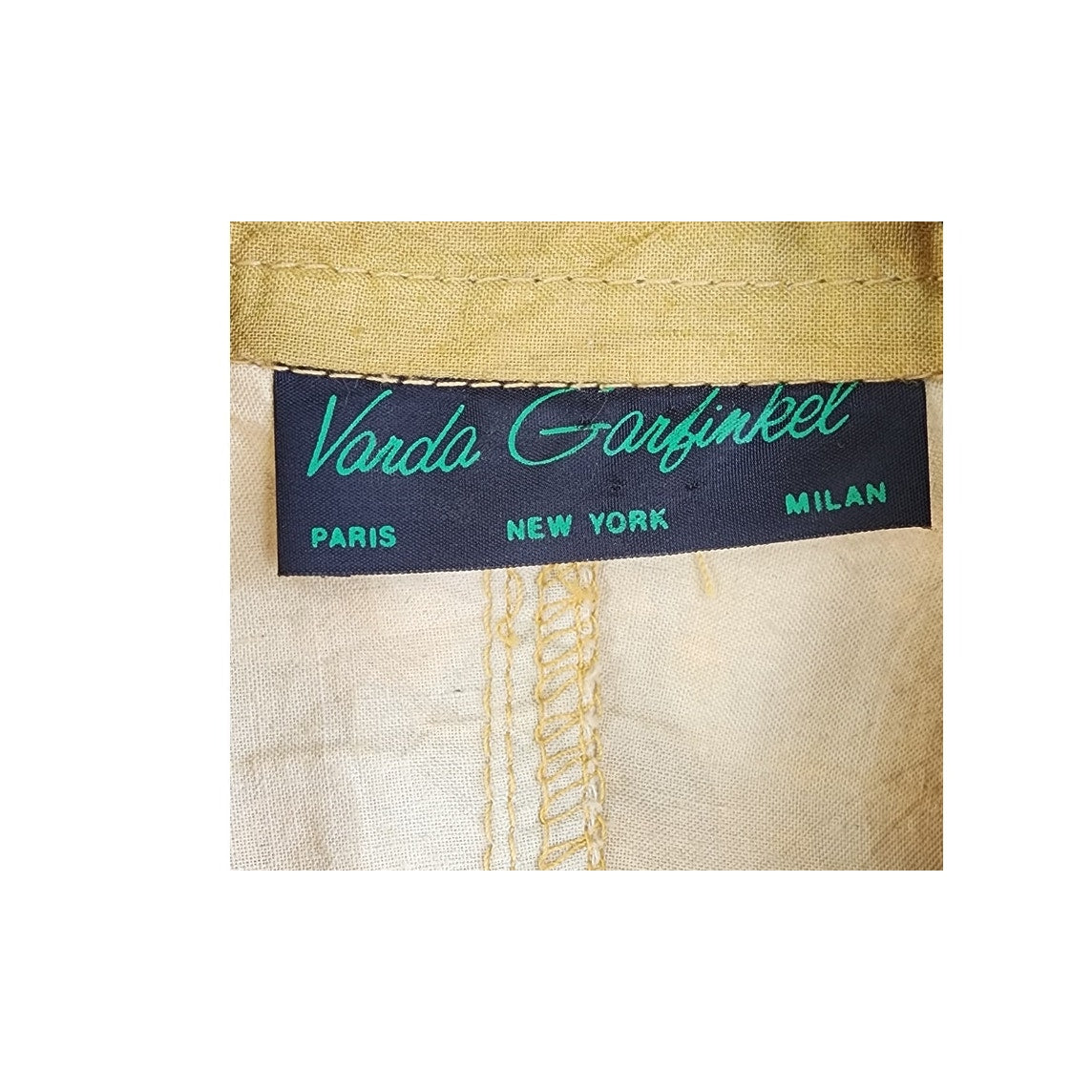 Vintage 80s Jumpsuit Yellow Gold Ombre w/Embroidered Studs Varda Garfinkel