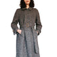 Vintage 1980s Gray Coat Tweed Wool Belted, Long by Huntleigh / Medium