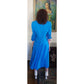 Vintage 80s Christian Dior Skirt Suit Turquoise Blue Wool Pleated Skirt / M