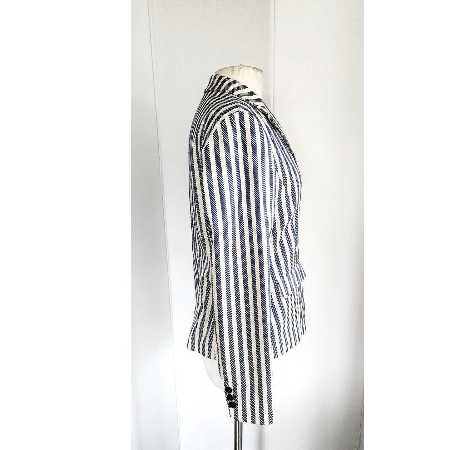 Vintage 90s Emporio Armani Blazer Gray Stripe / M