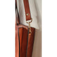 Vintage Alberto Bellucci Italian Leather Tote Messenger Tote Bag Brown Tan