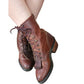 Vintage Brown Leather Ankle Boots Durango Lace Ups / 7.5