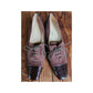 Vintage 1930s Style Brown Suede Shoes Lace Up Oxford Heels Anne Klein 6.5