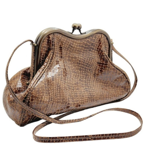 Vintage 90s Faux Snake Leather Shoulder Bag Gino