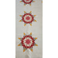Antique American Quilt 1800s Star Of Bethlehem Cotton Turkey Red Cheddar Yellow on Ivory