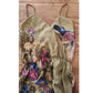 Vintage 1970s Gianni Versace RARE Dress Silk Tropical Parrot Print Spaghetti Straps