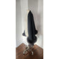 Vintage Sable Fur Lined Wrap in Black Wool