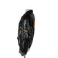 Vintage 80s Bomber Jacket Black Sequins Gold Eagle Motorcycle Patches Neiman Marcus / L