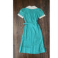 Vintage 1940s Uniform Dress Waitress Green White Ladies Garment Workers ILGW