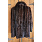 Vintage 70s Brown Mink Fur Jacket Black Suede Lacritz & Picus