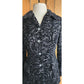 Vintage 90s Burnout Velvet Blazer Black Jacket Annie Alexander