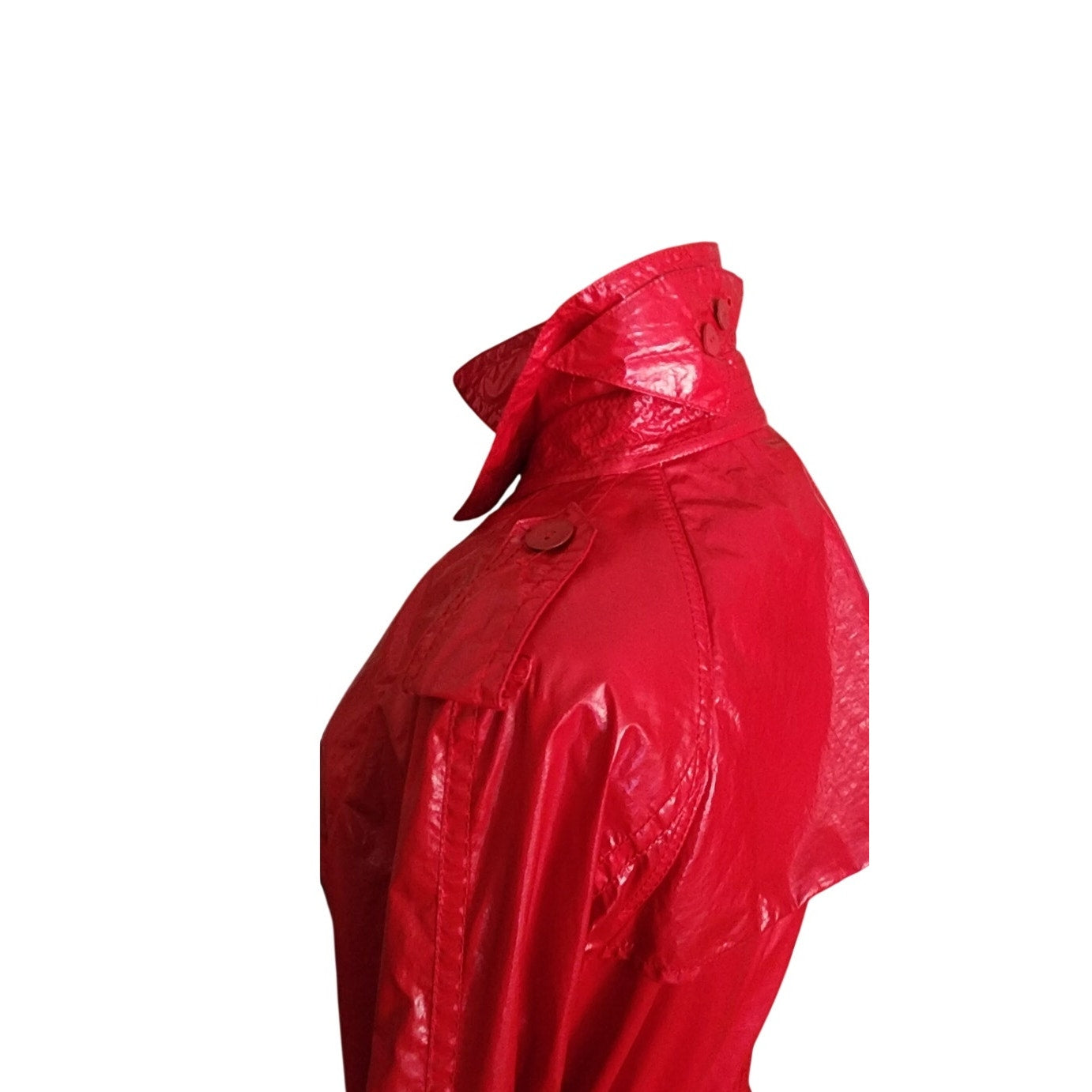 3.1 Phillip Lim Red Trench Coat Raincoat with Belt 2010s