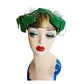 Vintage 50s Green Velvet Fascinator Mini Hat