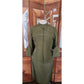 Oscar de la Renta Skirt Suit SS 2008 Green Silk Taffeta Peplum Blazer Bell Cuffs
