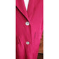 Vintage 90s Burgundy Red Spring Coat Rayon with White Buttons / M