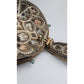Antique 20s French Beaded Bag Round Art Nouveau Embroidered Purse