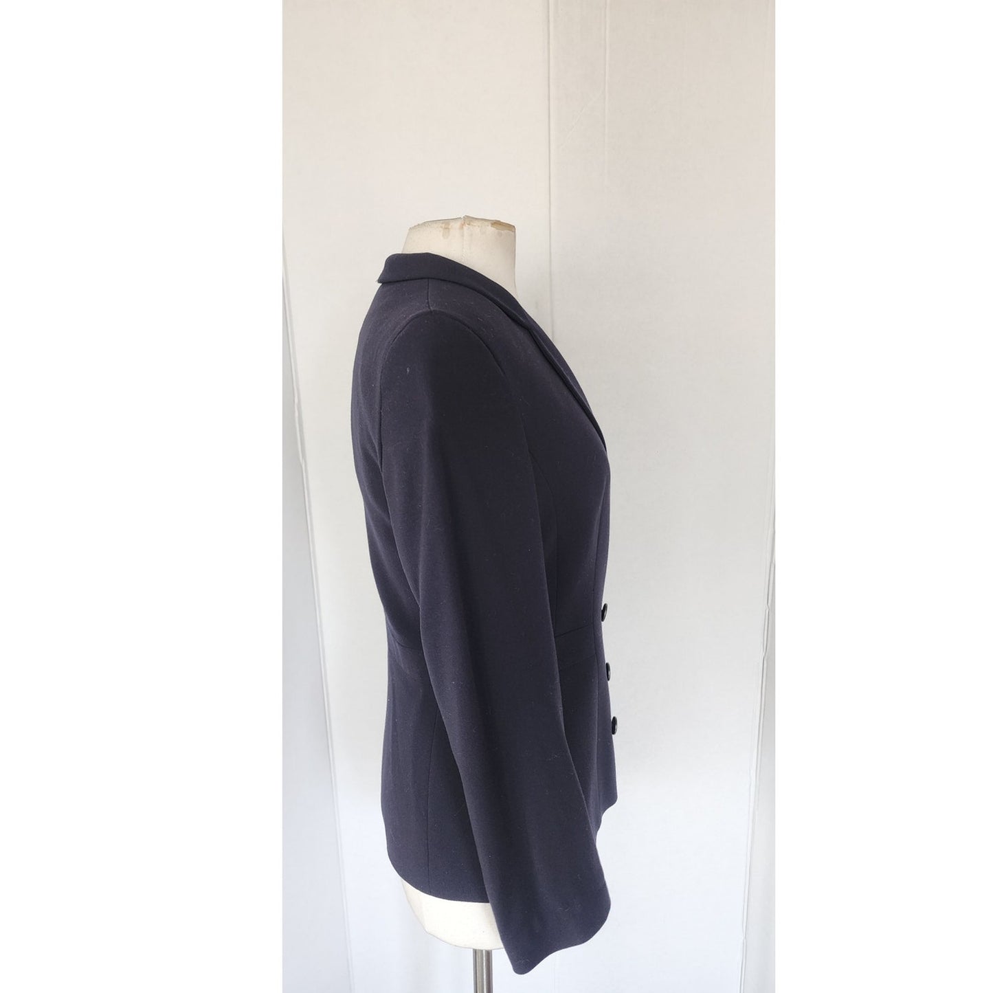 Vintage 1990s Armani Blazer Navy Blue Wool Black Label Borgonuovo / S