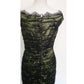 Vintage 2000s M for Missoni Evening Dress Green Black Lace Off the Shoulder / M