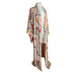 Vintage 1960s Traditional Japanese Silk Kimono Robe Floral Jacquard
