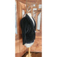 Vintage 1970s Black Velvet Blazer Fitted Jacket Gino Rossi / Small
