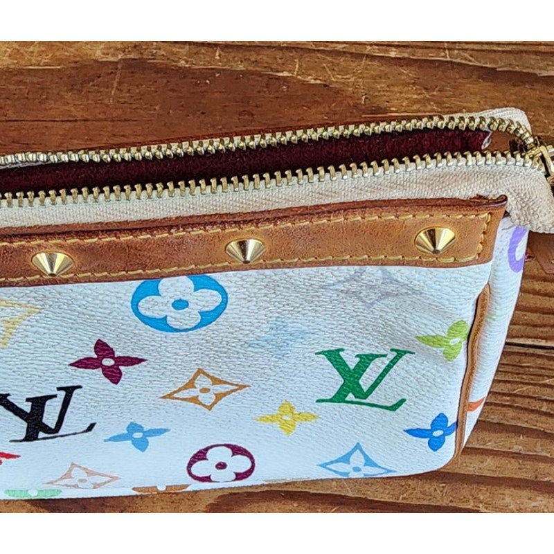 Vintage Louis Vuitton Monogram Multicolor Pochette Accessoires M92649 Murakami