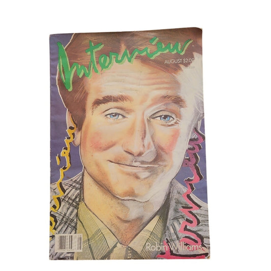 Interview Magazine Robin Williams August 1986 + Gary Hart,  YSL Mugler Fashion Ads