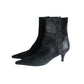 PRADA Ankle Boots Black Leather New in Box Size 38 VG++