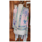 Vintage 70s LEONARD Silk Jersey Shawl Wrap Pastel Floral Print Impressionist