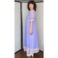 Vintage 60s Peignoir Purple Nylon Slip Dress + Robe Jenelle