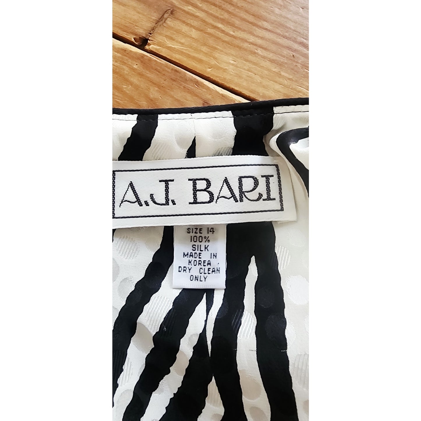 Vintage 1980s AJ Bari Strapless Dress Bolero Jacket Suit Set Zebra Print Black White Silk / M