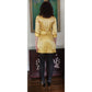 Vintage 60s Gold Mini Dress w/Belt Doreen Lok / S