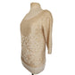 Vintage 60s Beaded Sequined Top Cream Wool Long Sleeved Regalia Imports Hong Kong