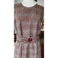 Vintage 70s Plaid Dress Pendleton Sleeveless Belted Brown Tartan