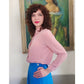 Vintage ESCADA Blouse Pink Silk Button Down Shirt / M