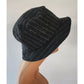 Vintage 1990s YSL Bucket Hat Yves Saint Laurent Gray Pinstriped Wool