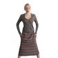 Vintage 1970s Missoni Knit 2 Piece Tunic + Skirt Set Striped Zigzag Suit I Magnin / Medium