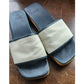 COACH Mules Canvas & Wood Block Heel Slides Sandals 7