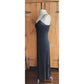 Vintage Black Negligee Slip Dress Lace Trim Spaghetti Straps / M