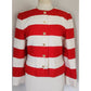 Vintage 1980s Louis Feraud Blazer Red White Stripe