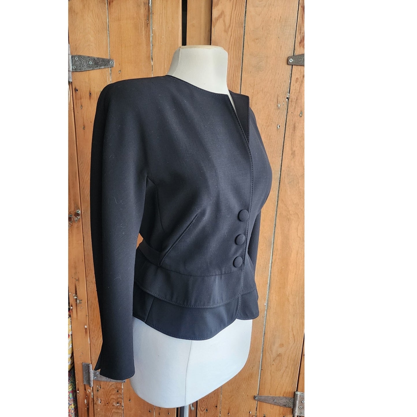 Vintage Armani Black Label Blazer Nipped Waist Sash Tie Belt