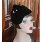 Vintage 1930s Hat Black Velvet Art Deco Modernist Avant Garde Austelle