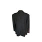 Vintage 2000s ESCADA Blazer Pinstriped Wool Jacket Black Wool / 44 Large