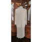 Vintage 1990s Zoran Set Cashmere Silk Knit Cardigan Maxi Skirt Shell Cream 3 Pc