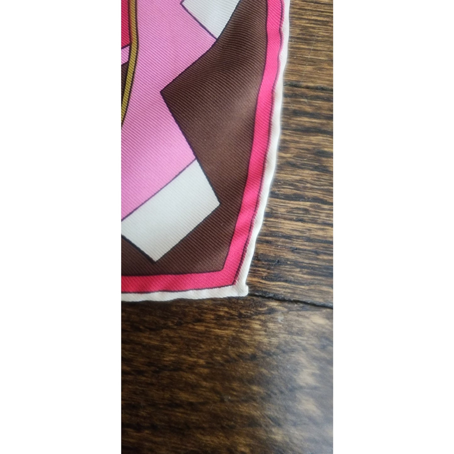 Vintage 60s Pucci Silk Scarf VIVARA Print Pocket Square Pink Brown