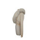 Vintage 1950s Cream Wool Cardigan White Fox Fur Collar Joseph Horne